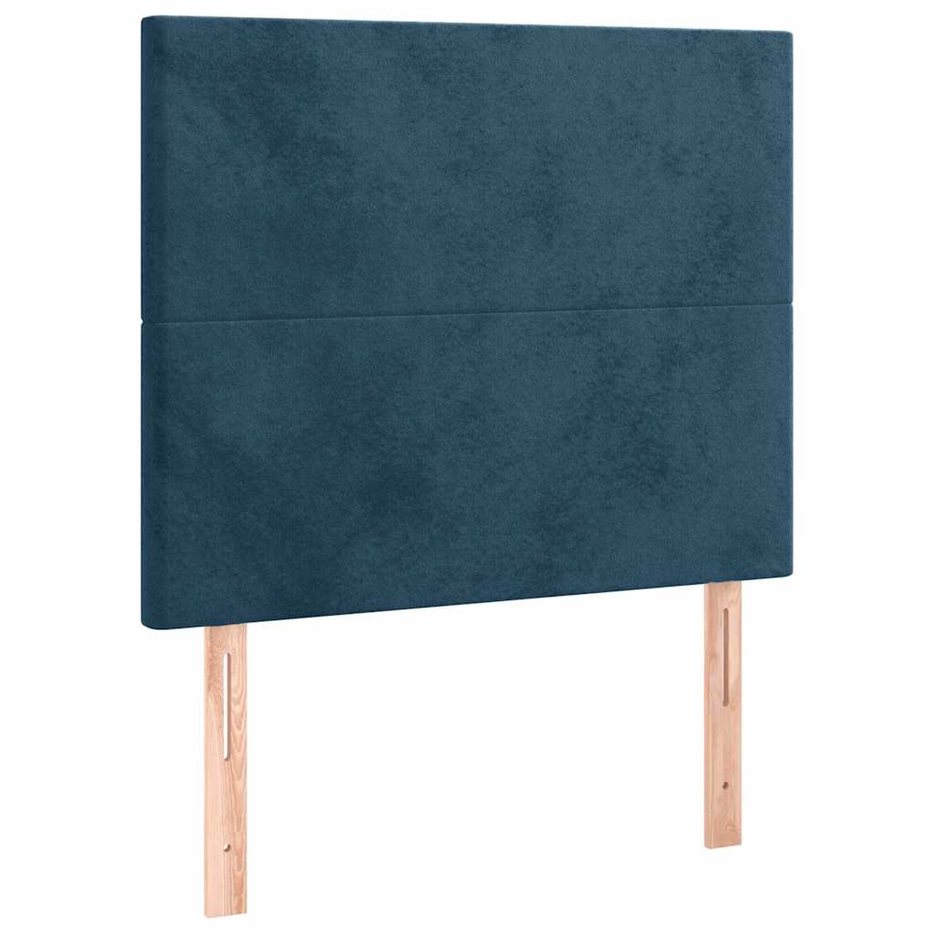 Giroletto senza Materasso Blu Scuro 100x200 cm in Velluto