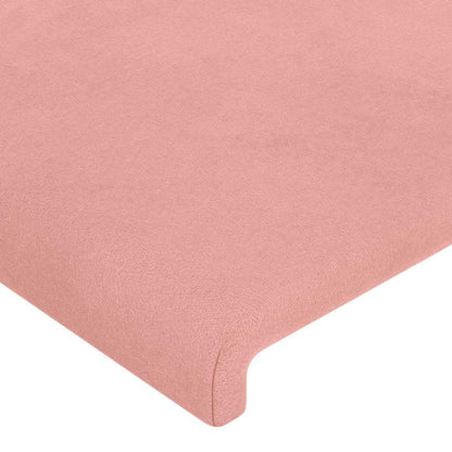 Giroletto con Testiera Rosa 100x200 cm in Velluto