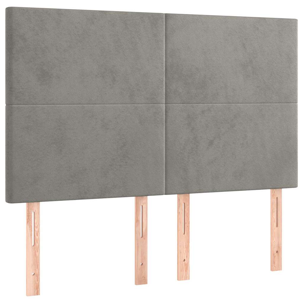 Giroletto senza Materasso Grigio Chiaro 140x190 cm Velluto