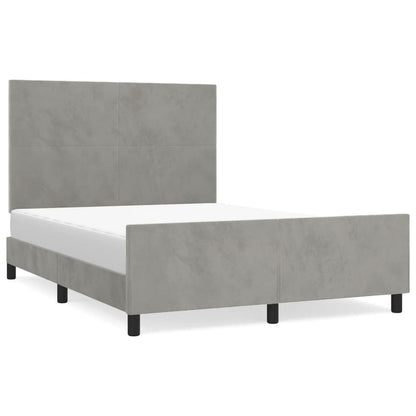 Giroletto senza Materasso Grigio Chiaro 140x200 cm Velluto - homemem39