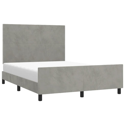 Giroletto senza Materasso Grigio Chiaro 140x200 cm Velluto - homemem39