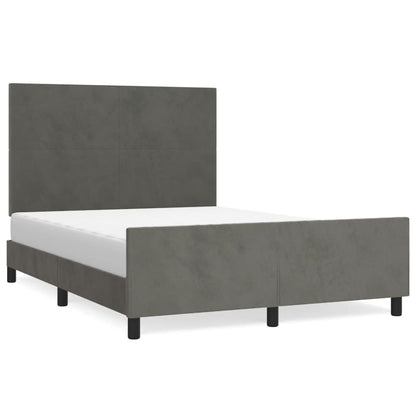 Giroletto senza Materasso Grigio Scuro 140x200 cm Velluto - homemem39