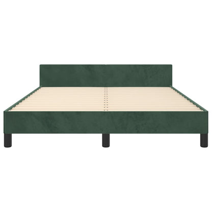 Giroletto senza Materasso Verde Scuro 140x200 cm in Velluto - homemem39