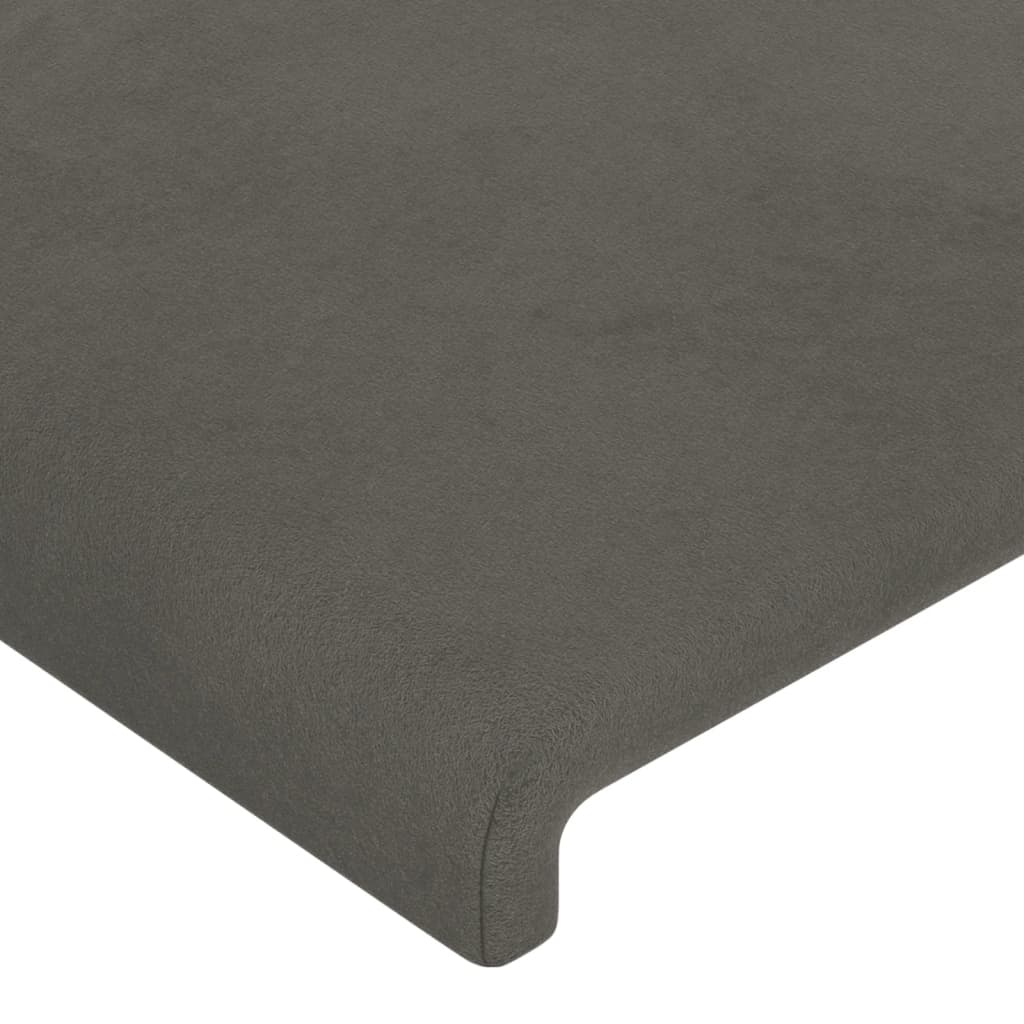 Giroletto senza Materasso Grigio Scuro 160x200 cm Velluto - homemem39