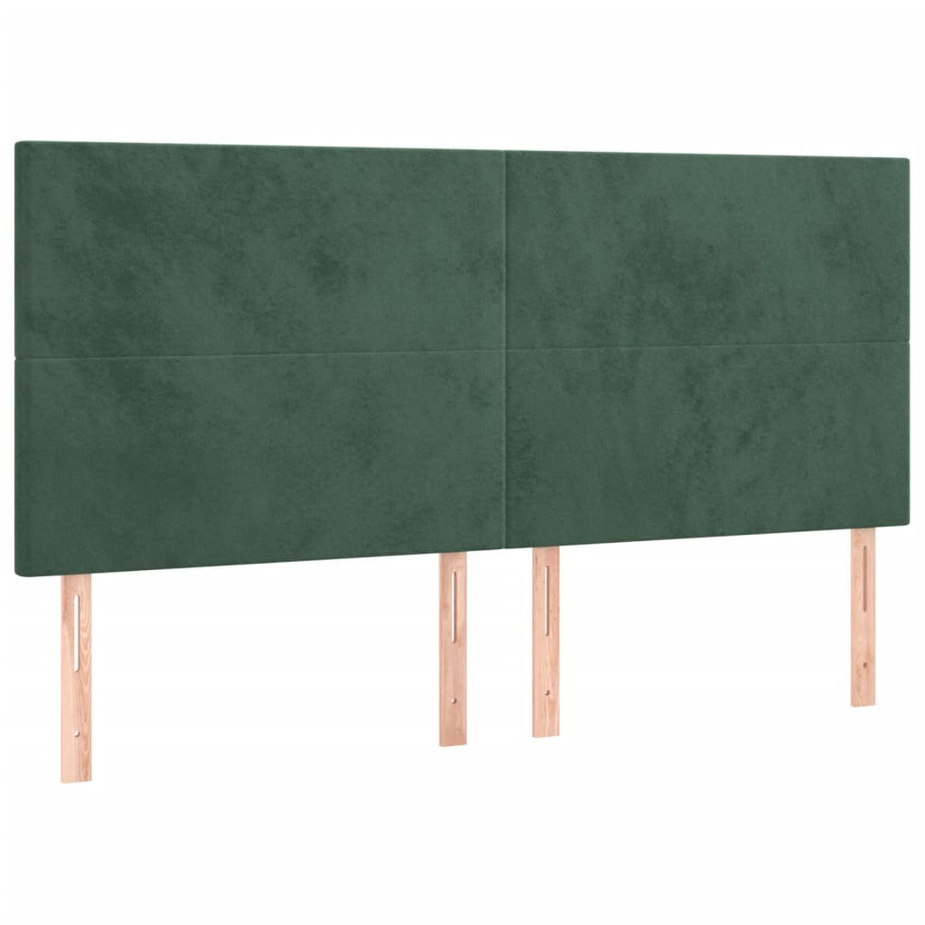Giroletto senza Materasso Verde Scuro 200x200 cm in Velluto - homemem39