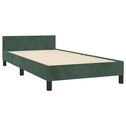 Giroletto senza Materasso Verde Scuro 80x200 cm in Velluto - homemem39