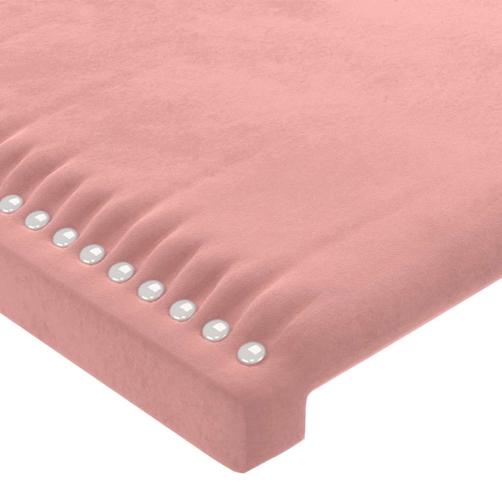 Giroletto con Testiera Rosa 80x200 cm in Velluto