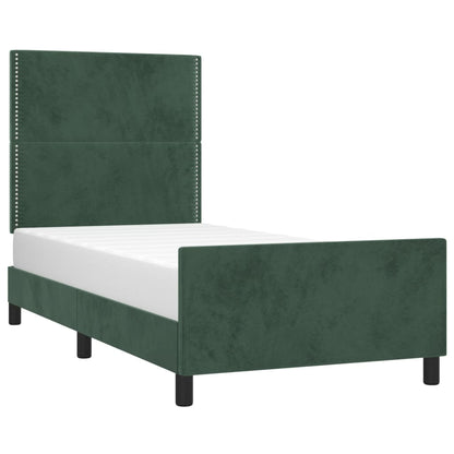 Giroletto senza Materasso Verde Scuro 90x190 cm in Velluto - homemem39