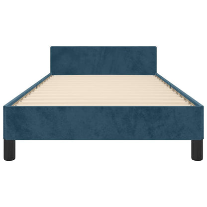Giroletto senza Materasso Blu Scuro 90x190 cm in Velluto | homemem39