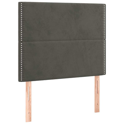 Giroletto senza Materasso Grigio Scuro 90x200 cm Velluto