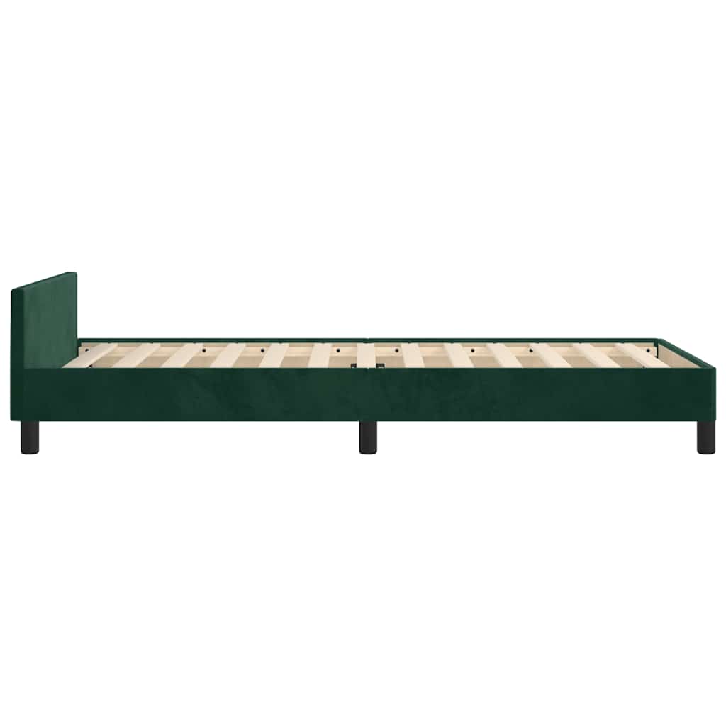 Giroletto senza Materasso Verde Scuro 100x200 cm in Velluto | homemem39