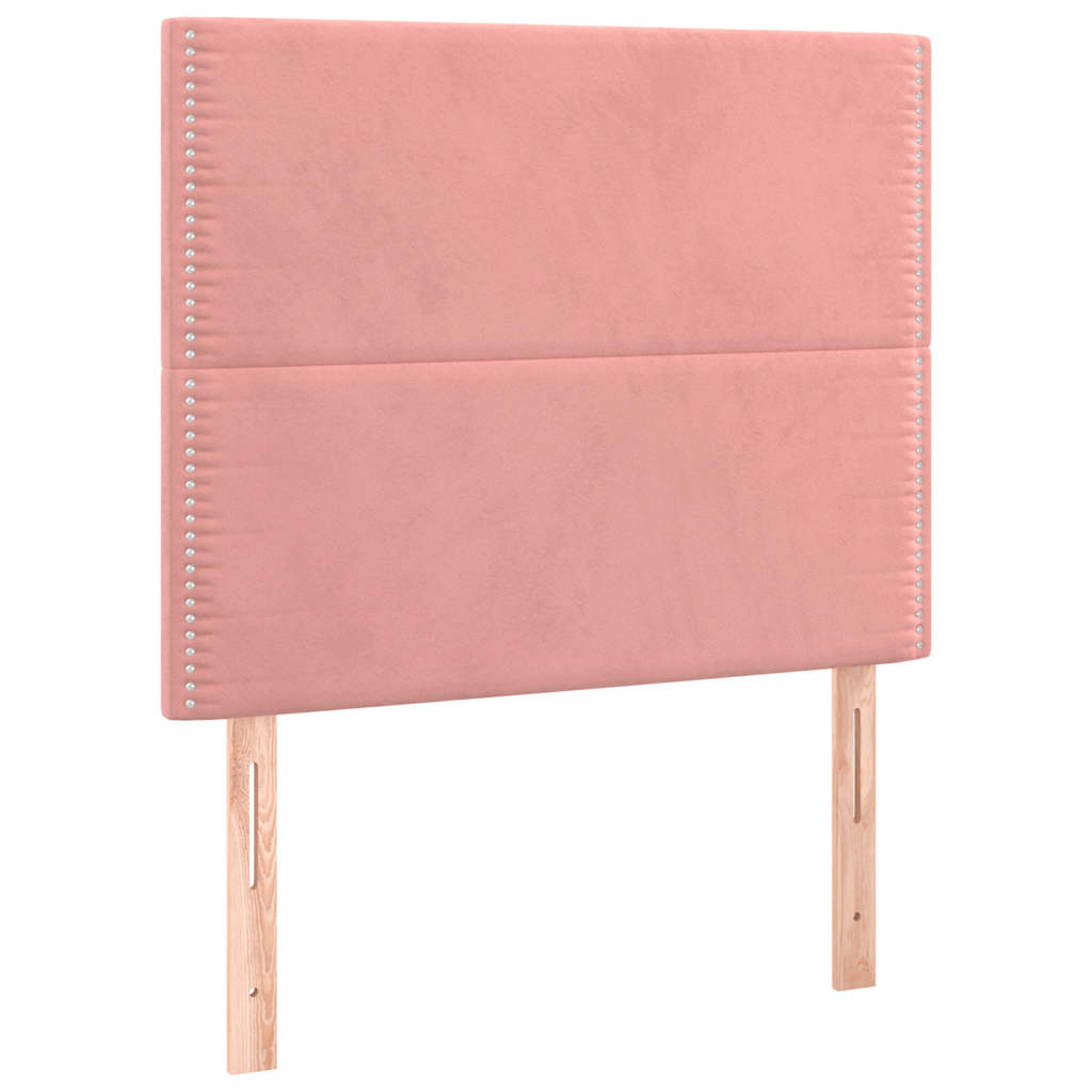 Giroletto con Testiera Rosa 100x200 cm in Velluto