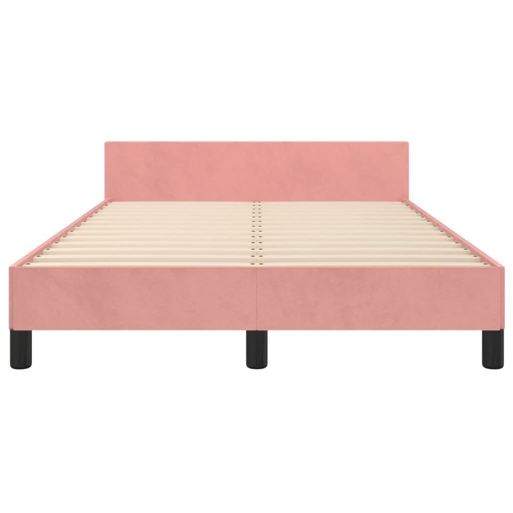 Giroletto con Testiera Rosa 120x200 cm in Velluto | homemem39