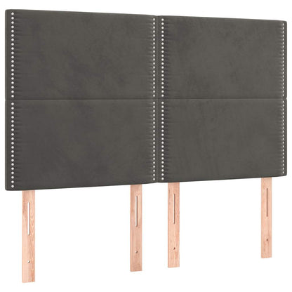 Giroletto senza Materasso Grigio Scuro 140x190 cm Velluto