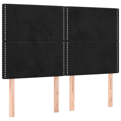 Giroletto senza Materasso Nero 140x200 cm in Velluto