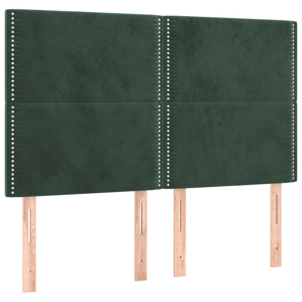 Giroletto senza Materasso Verde Scuro 140x200 cm in Velluto - homemem39