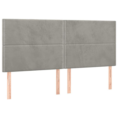 Giroletto senza Materasso Grigio Chiaro 200x200 cm Velluto | homemem39