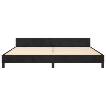 Giroletto senza Materasso Nero 200x200 cm in Velluto | homemem39