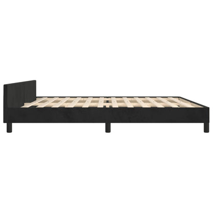 Giroletto senza Materasso Nero 200x200 cm in Velluto | homemem39