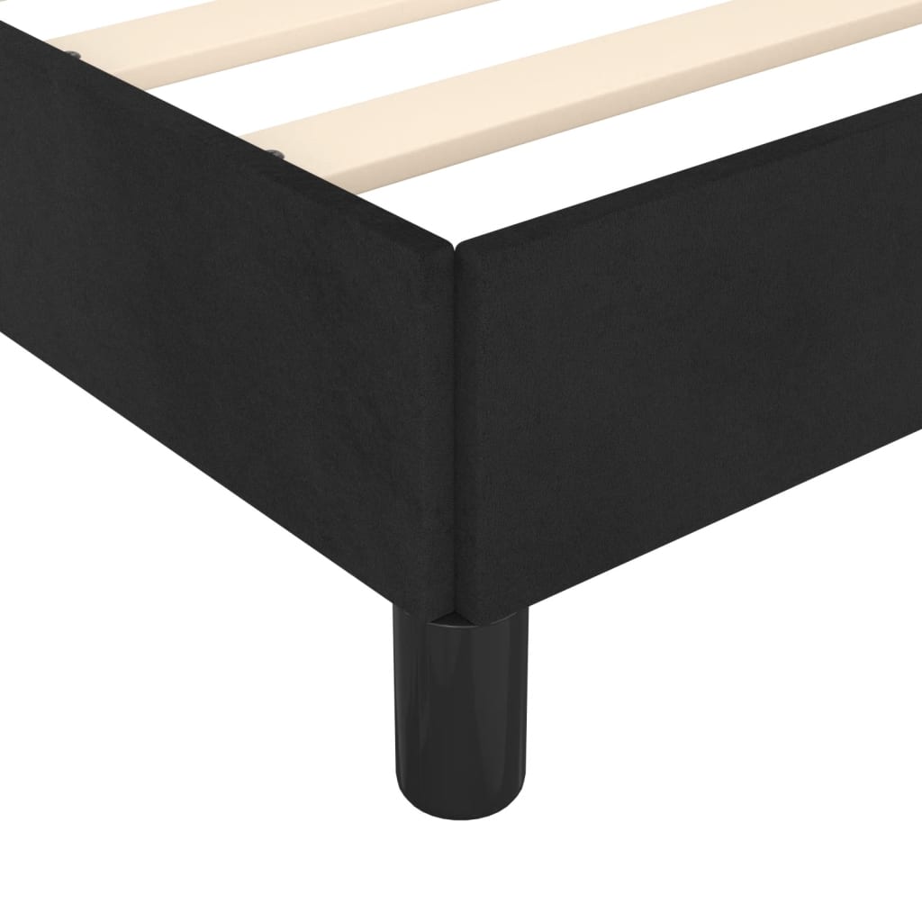 Giroletto senza Materasso Nero 200x200 cm in Velluto | homemem39