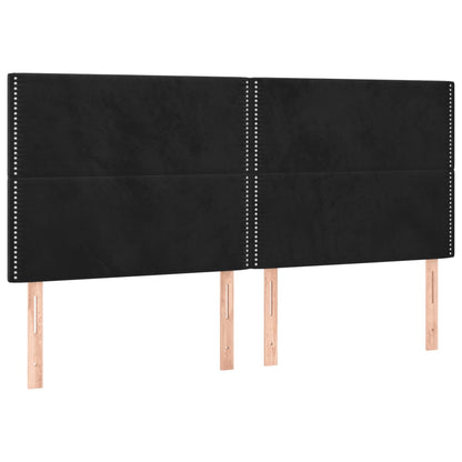 Giroletto senza Materasso Nero 200x200 cm in Velluto | homemem39