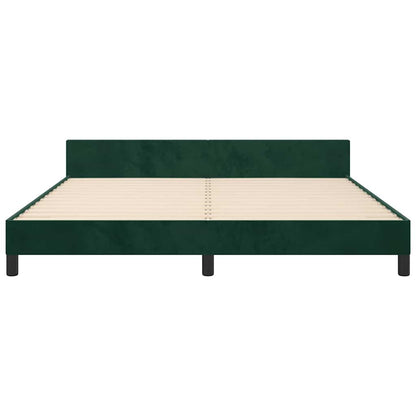 Giroletto senza Materasso Verde Scuro 200x200 cm in Velluto | homemem39