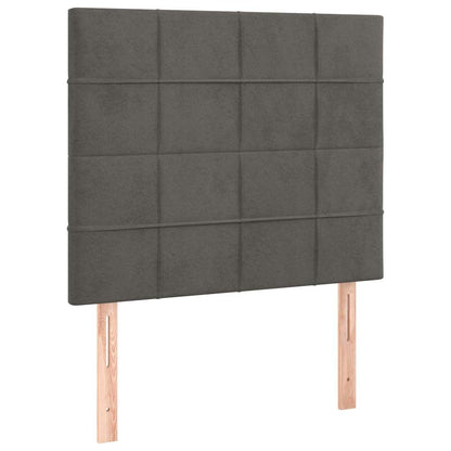 Giroletto senza Materasso Grigio Scuro 80x200 cm Velluto
