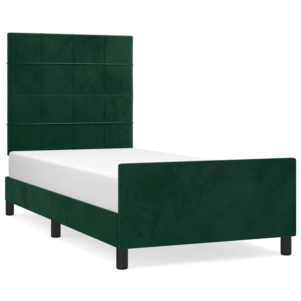 Giroletto senza Materasso Verde Scuro 80x200 cm in Velluto | homemem39
