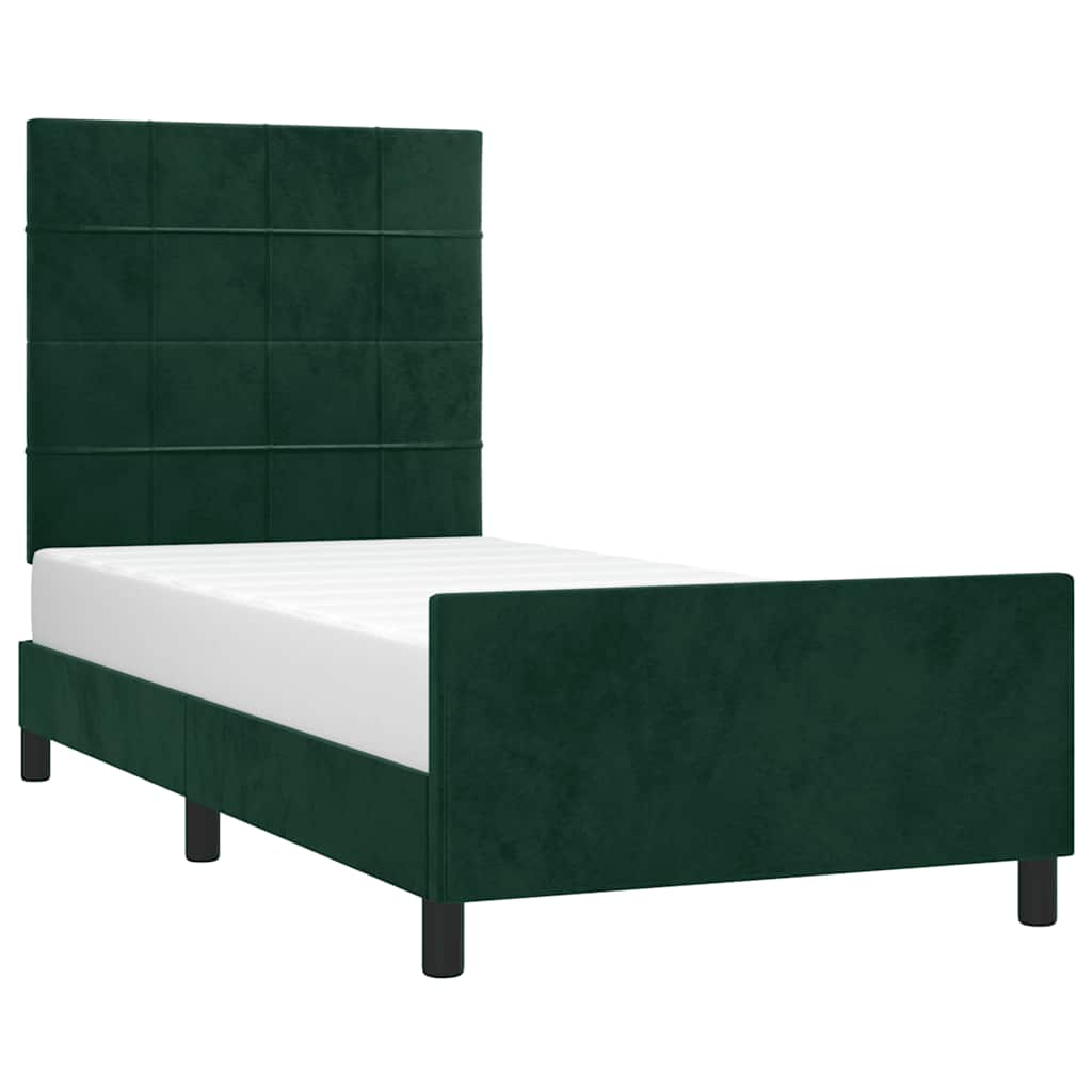 Giroletto senza Materasso Verde Scuro 80x200 cm in Velluto | homemem39