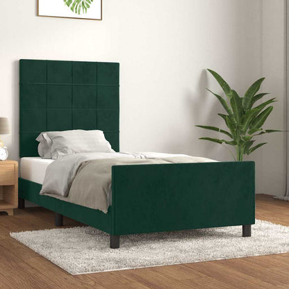 Giroletto senza Materasso Verde Scuro 80x200 cm in Velluto | homemem39