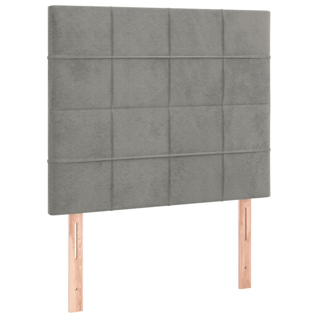 Giroletto senza Materasso Grigio Chiaro 90x190 cm Velluto - homemem39