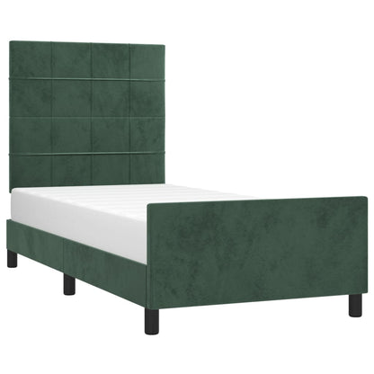 Giroletto senza Materasso Verde Scuro 90x190 cm in Velluto - homemem39