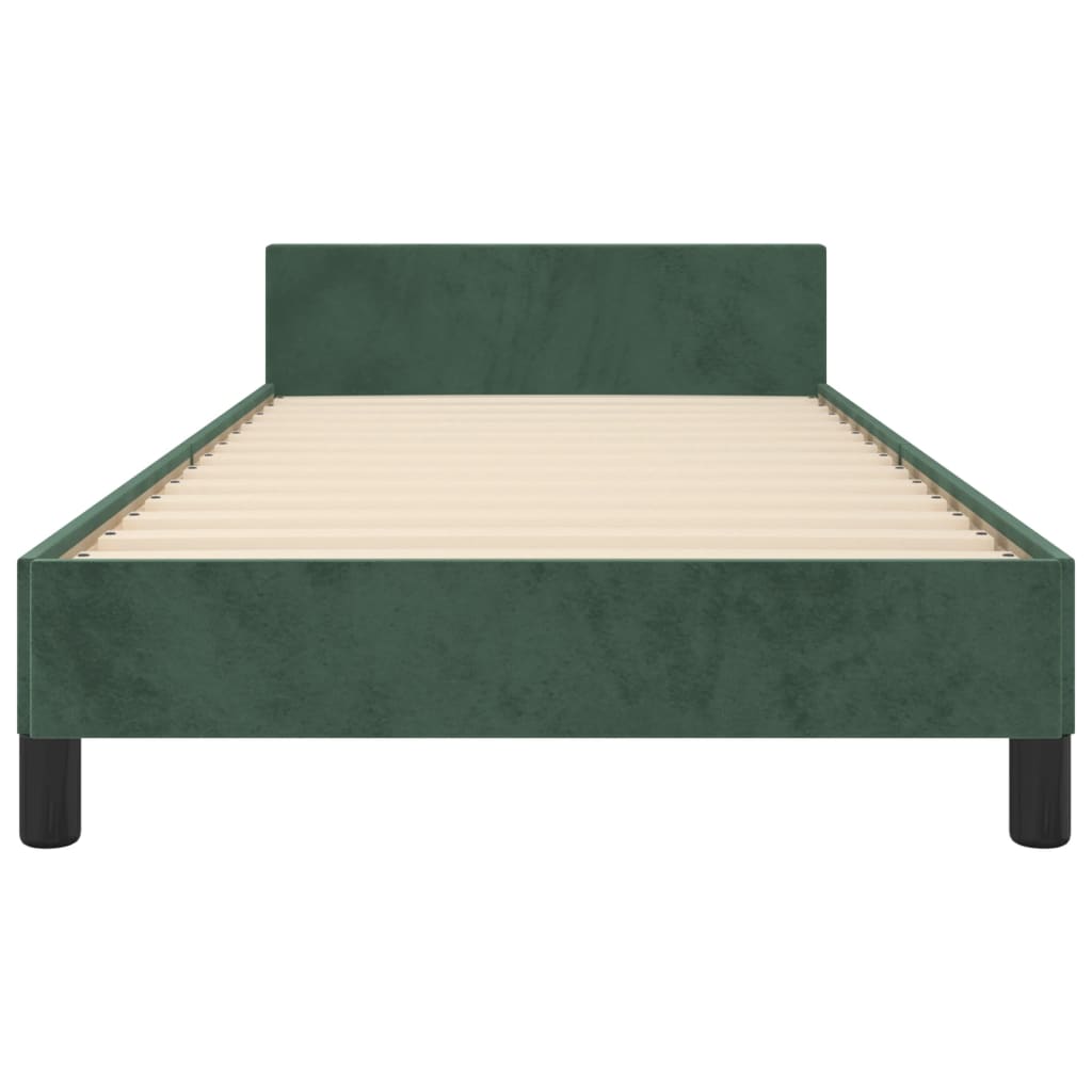Giroletto senza Materasso Verde Scuro 90x200 cm in Velluto - homemem39