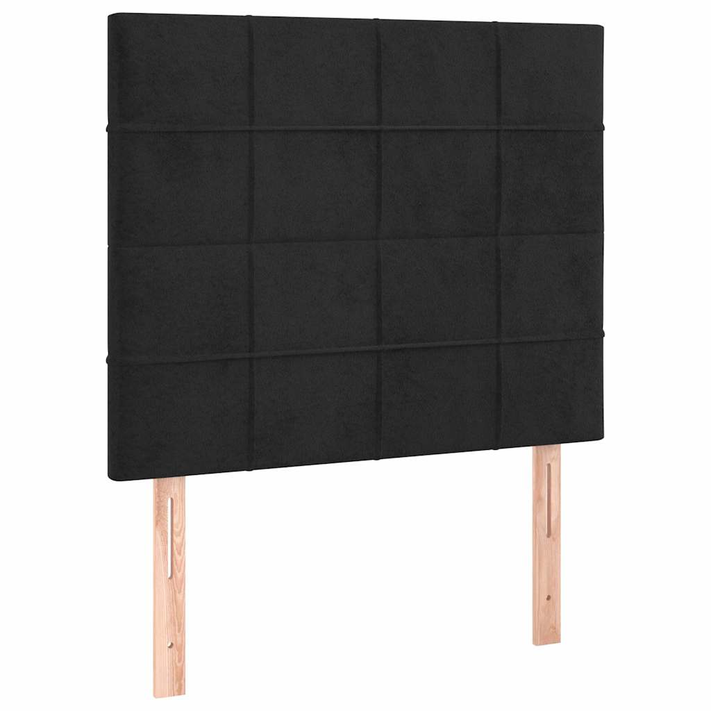 Giroletto senza Materasso Nero 100x200 cm in Velluto