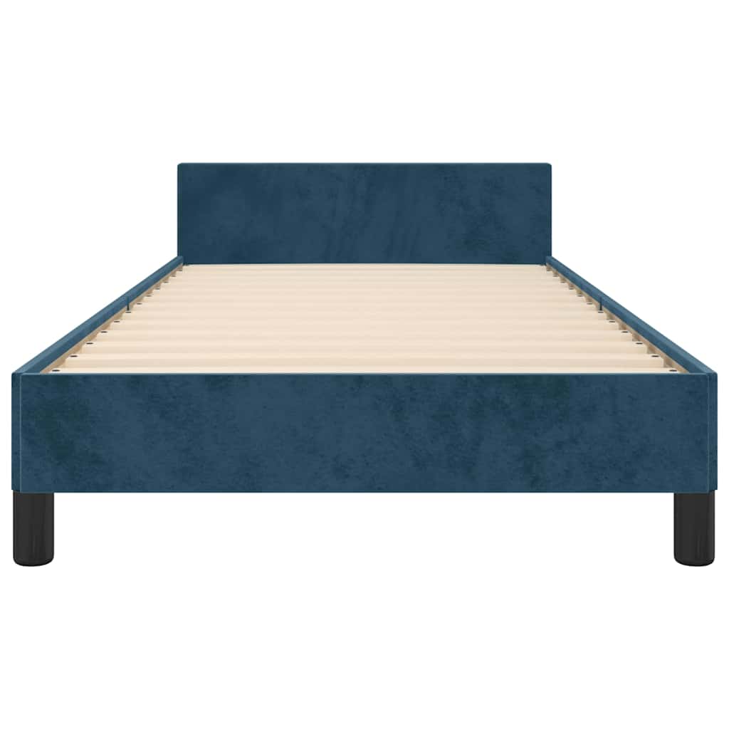 Giroletto senza Materasso Blu Scuro 100x200 cm in Velluto