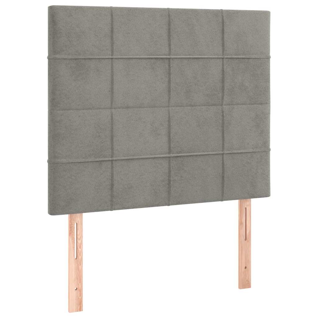 Giroletto senza Materasso Grigio Chiaro 120x200 cm Velluto