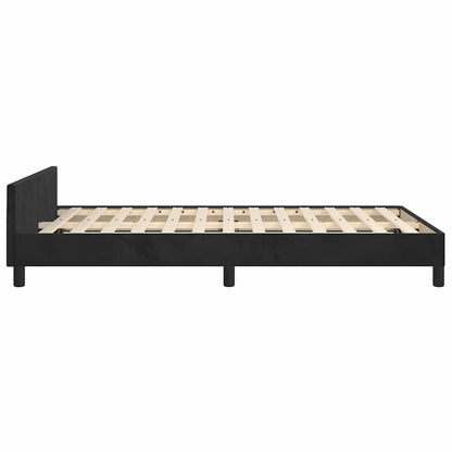 Giroletto senza Materasso Nero 120x200 cm Velluto