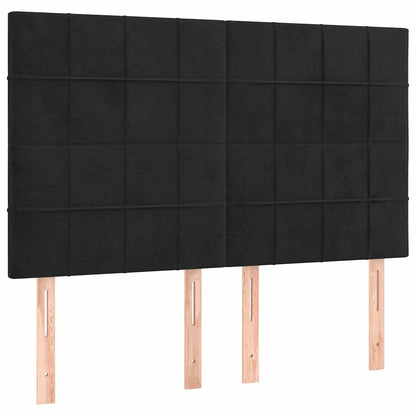 Giroletto senza Materasso Nero 140x190 cm in Velluto