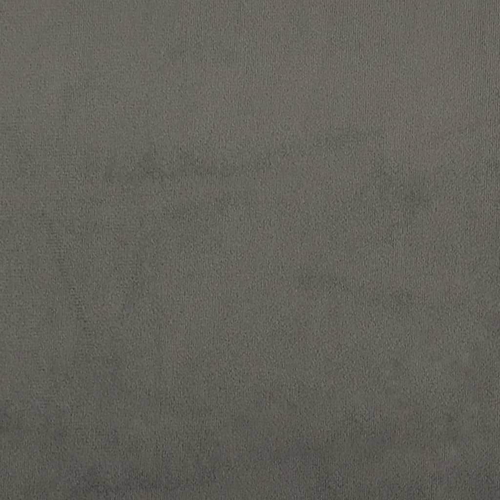 Giroletto senza Materasso Grigio Scuro 140x200 cm Velluto - homemem39