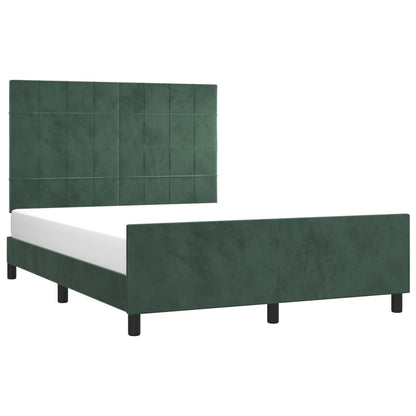Giroletto senza Materasso Verde Scuro 140x200 cm in Velluto - homemem39