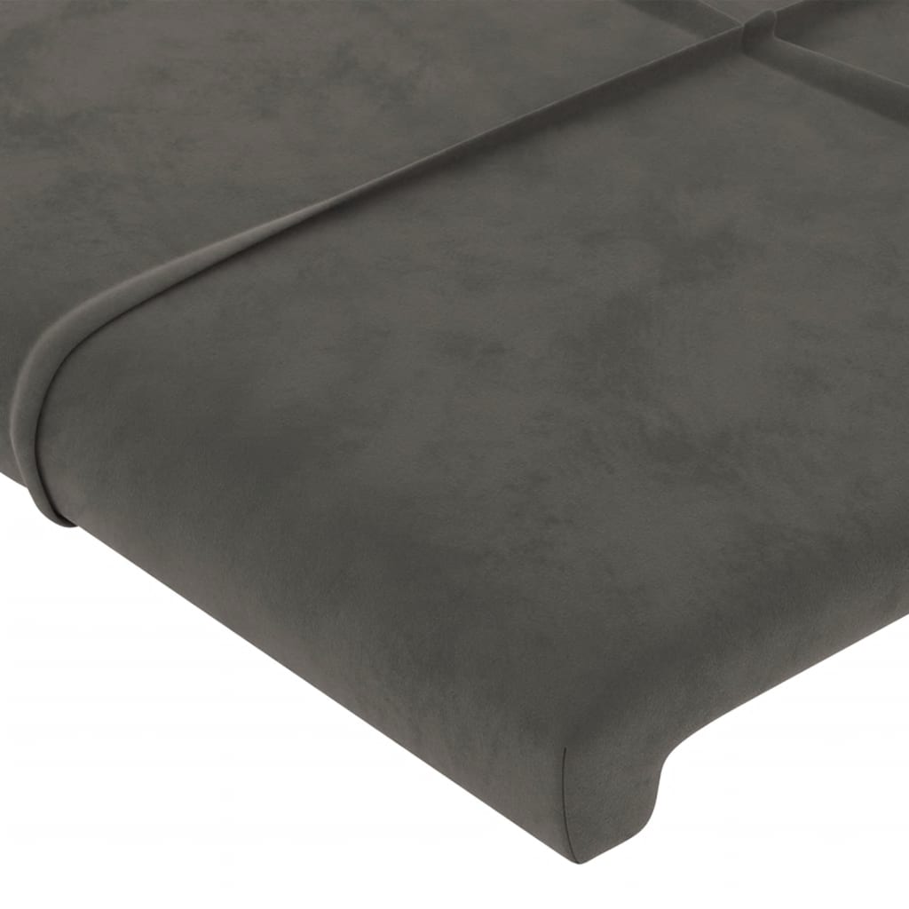 Giroletto senza Materasso Grigio Scuro 160x200 cm Velluto - homemem39