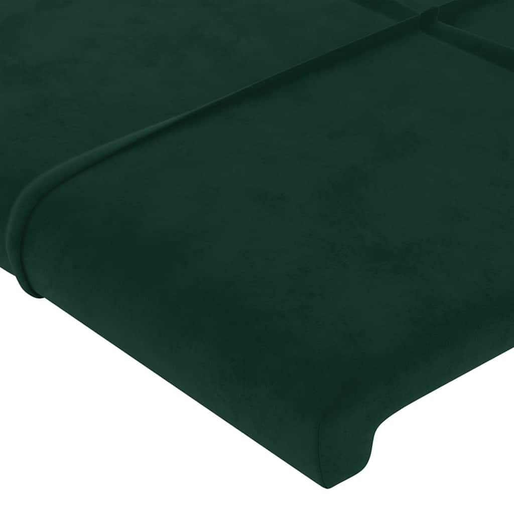 Giroletto senza Materasso Verde Scuro 160x200 cm in Velluto