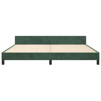 Giroletto senza Materasso Verde Scuro 200x200 cm in Velluto - homemem39