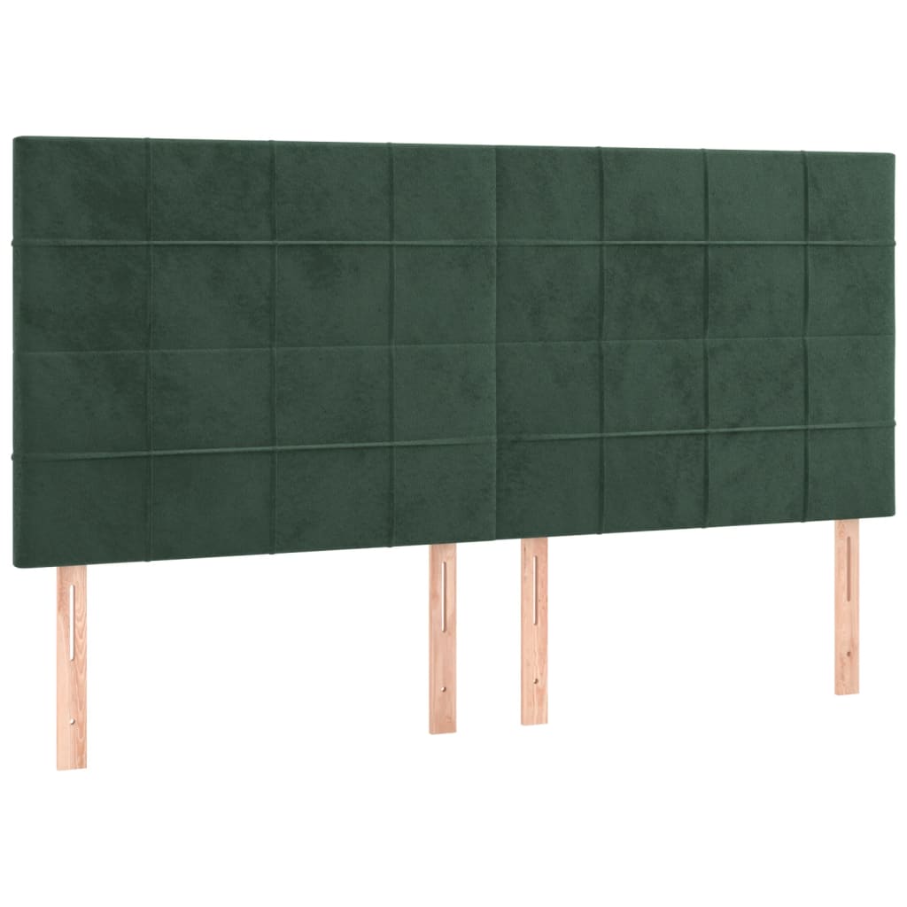 Giroletto senza Materasso Verde Scuro 200x200 cm in Velluto - homemem39