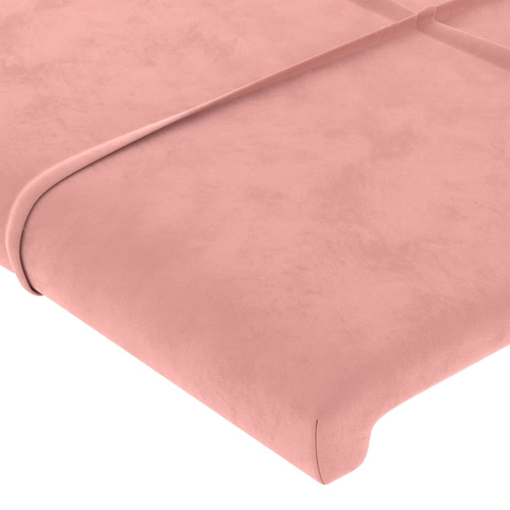 Giroletto con Testiera Rosa 200x200 cm in Velluto - homemem39