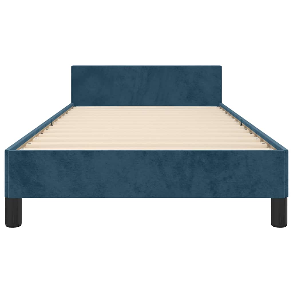 Giroletto senza Materasso Blu Scuro 90x200 cm in Velluto