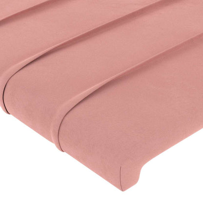 Giroletto con Testiera Rosa 90x200 cm in Velluto