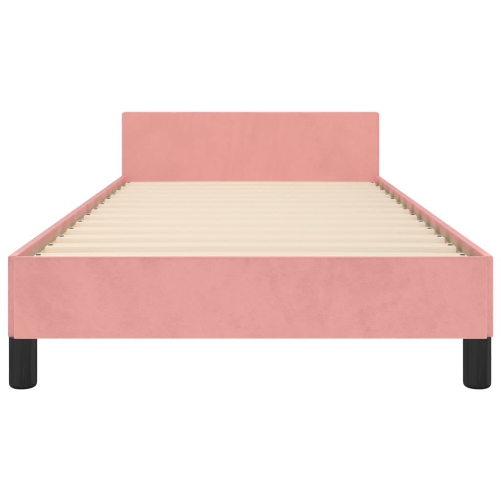 Giroletto con Testiera Rosa 100x200 cm in Velluto | homemem39