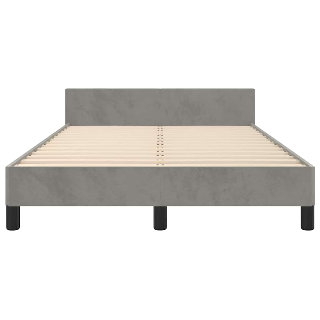 Giroletto senza Materasso Grigio Chiaro 120x200 cm Velluto