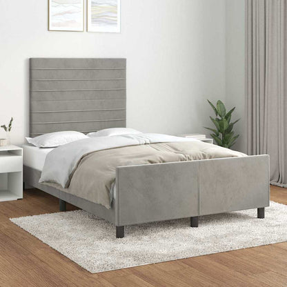 Giroletto senza Materasso Grigio Chiaro 120x200 cm Velluto